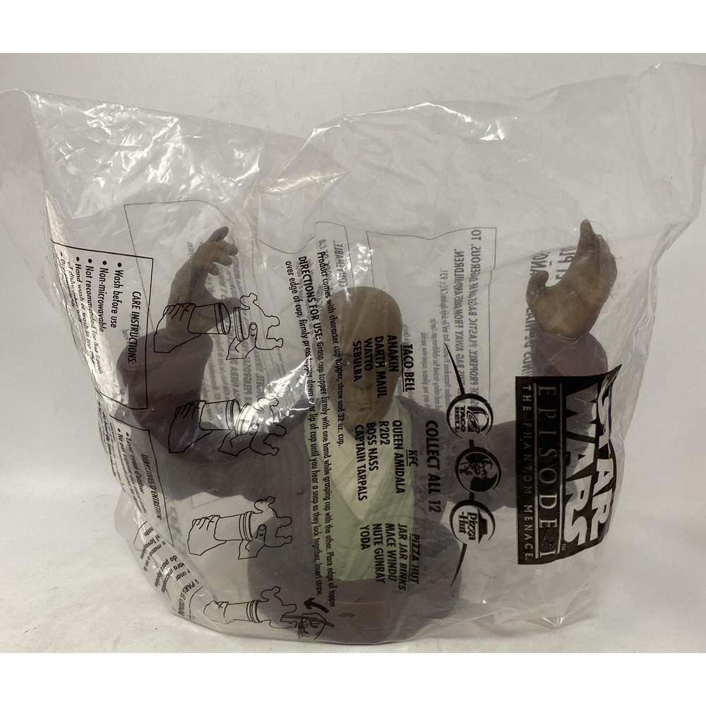 1999 Star Wars Episode 1 MACE WINDU Taco Bell Pizza Hut‎ KFC Topper NEW!